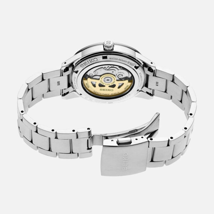 Seiko Presage Style60's Automatic Blue Dial Silver Steel Strap Watch for Men - SRPG05J1 - Image 8